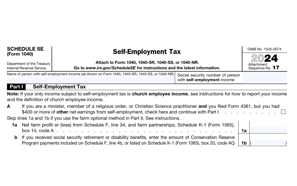 Schedule SE form 1040